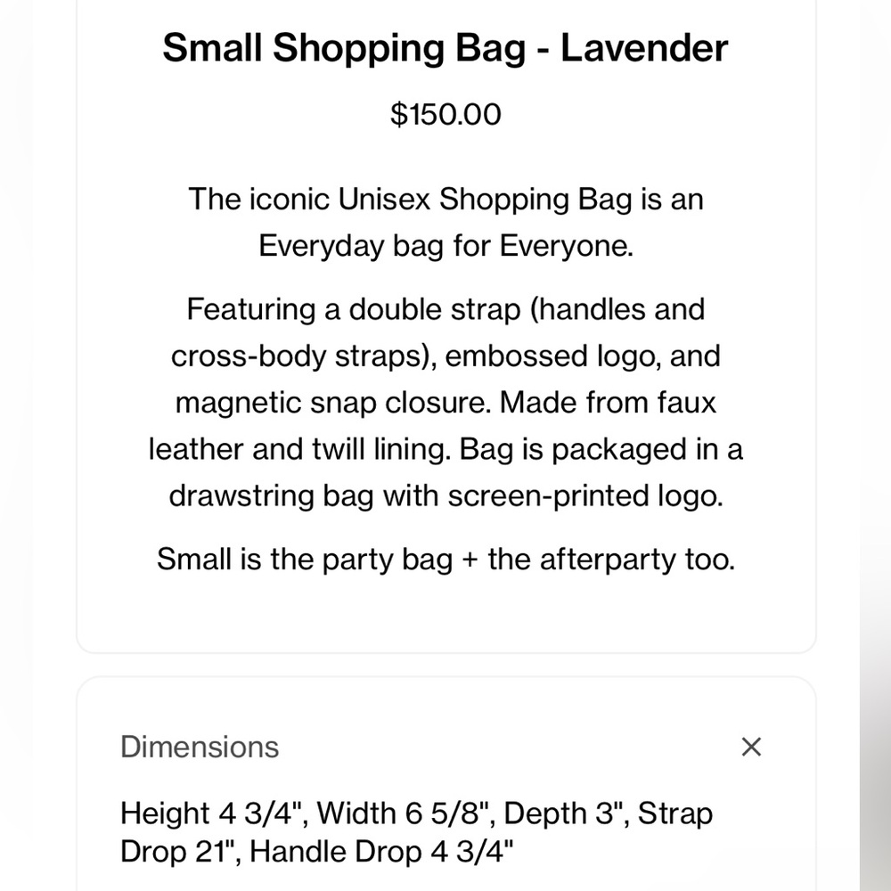 Telfar Small Shopping Bag with Dust bag - Picture 7 of 7